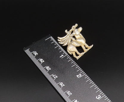MMA 925 Sterling Silver  Vintage Royal Donkey Animal Brooch Pin  BP9857
