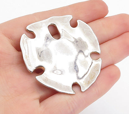 RLM STUDIO 925 Silver  Vintage Shiny Shield Shape Sand Dollar Pendant  PT4487