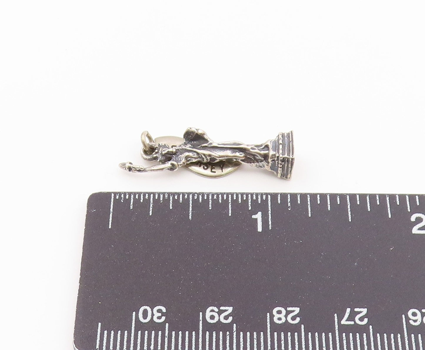 925 Sterling Silver  Vintage Statue Of Liberty New Jersey Pendant  PT18375