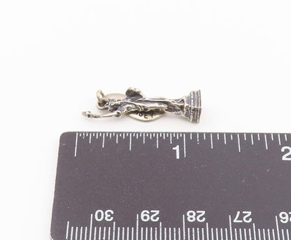 925 Sterling Silver  Vintage Statue Of Liberty New Jersey Pendant  PT18375
