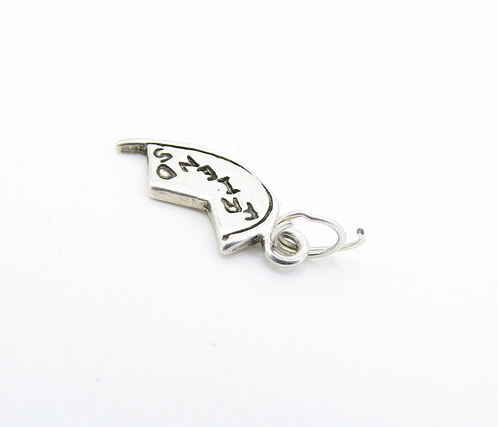 925 Sterling Silver  Vintage Petite Friends Love Heart Half Pendant  PT4058