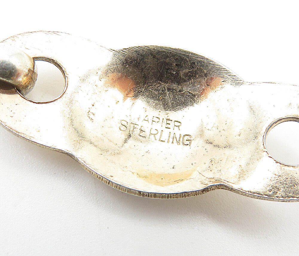 NAPIER 925 Sterling Silver  Vintage Shiny Anchor Link Chain Bracelet  BT2189