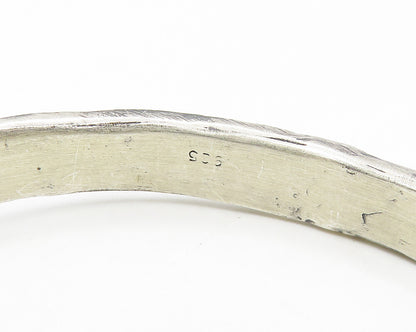 925 Sterling Silver  Vintage Dark Tone Arrow Pattern Cuff Bracelet  BT6760