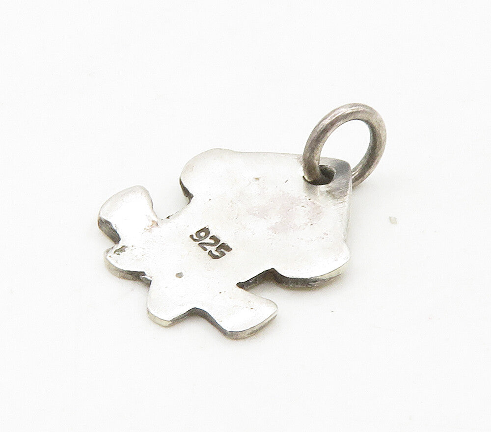 925 Sterling Silver  Vintage Petite Sitting Monkey Animal Pendant  PT12875