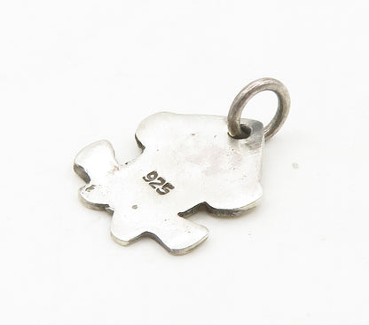 925 Sterling Silver  Vintage Petite Sitting Monkey Animal Pendant  PT12875