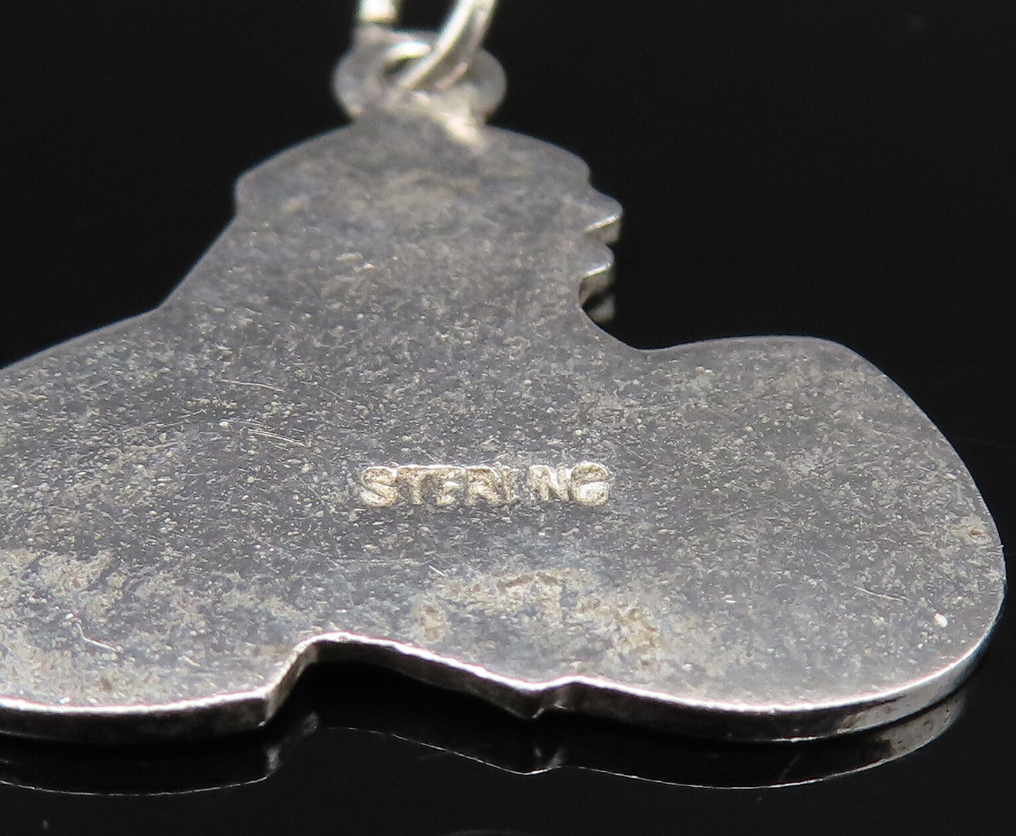 925 Sterling Silver  Vintage Enamel Chick Hatching From Egg Pendant  PT21213