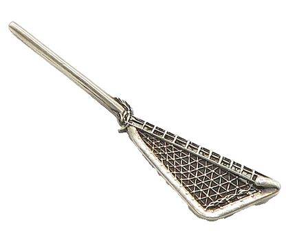 925 Sterling Silver  Vintage Petite Dark Tone Net Detail Brooch Pin  BP6333