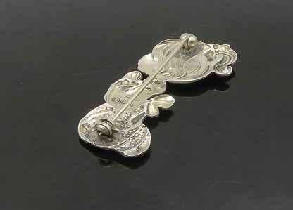925 Sterling Silver  Vintage Praying Little Girl Shiny Brooch Pin  BP8943