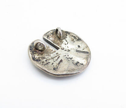 925 Sterling Silver  Vintage Dark Tone Etched Detail Slide Pendant  PT5277