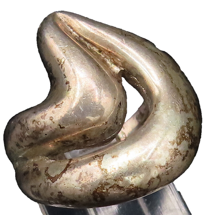 925 Silver  Vintage Modernist Openwork Pointed Swirl Ring Sz 6.5  RG25732