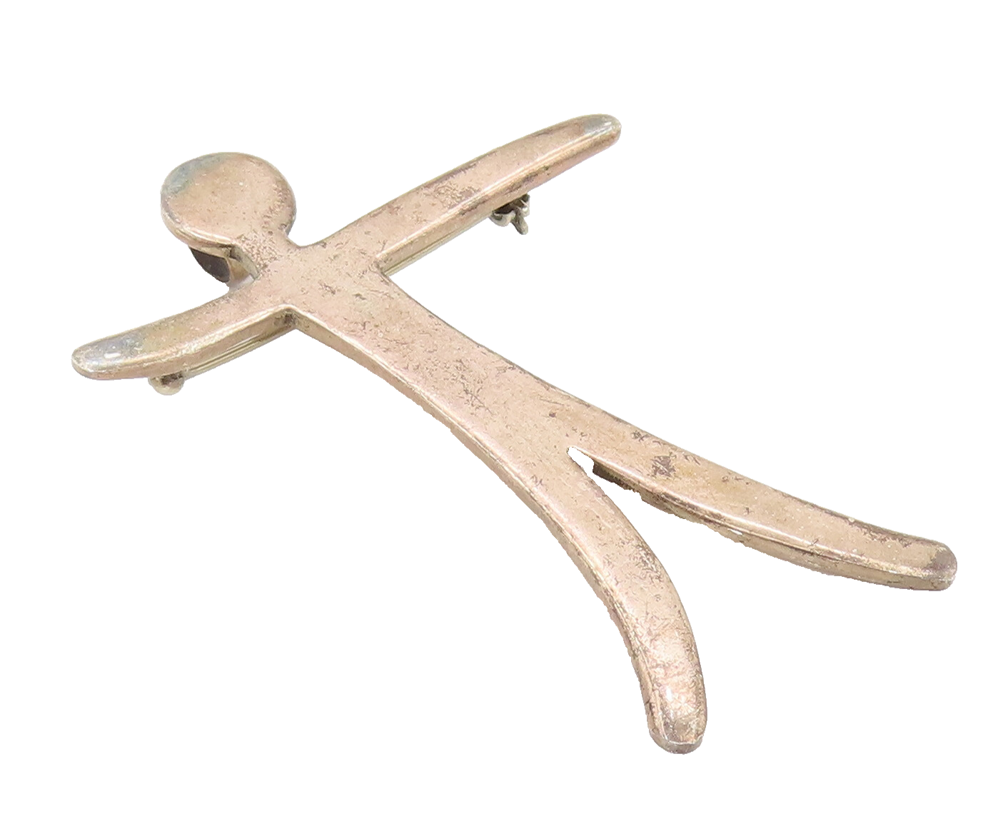GUNN TRIGERE 925 Sterling Silver Vintage Modernist Figure Brooch Pin BP10128