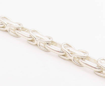 925 Sterling Silver Vintage Bracelet Modernist Chain With Conch Shell  BT11721