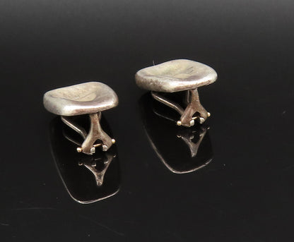 RLM 925 Silver  Vintage Minimalist Concave Non Pierced Earrings  EG12015