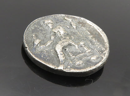 925 Sterling Silver  Vintage Antique Oxidized Pattern Medallion  TR1495