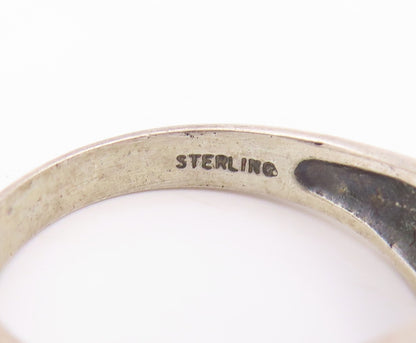 925 Sterling Silver Vintage Ring KABANA Oval Amethyst CZ Peridot  SZ 8  RG31965