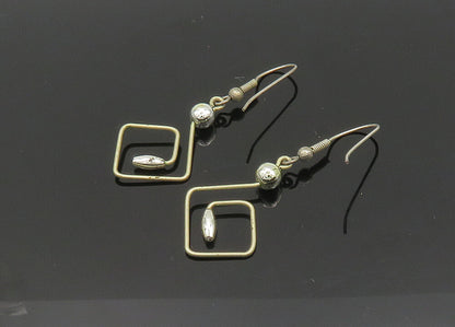 925 Sterling Silver  Vintage Shiny Beaded Design Dangle Earrings  EG10385