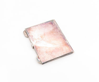 925 Sterling Silver Vintage Compact Box ENGLAND Classic Photo Frame OPENS TR4107