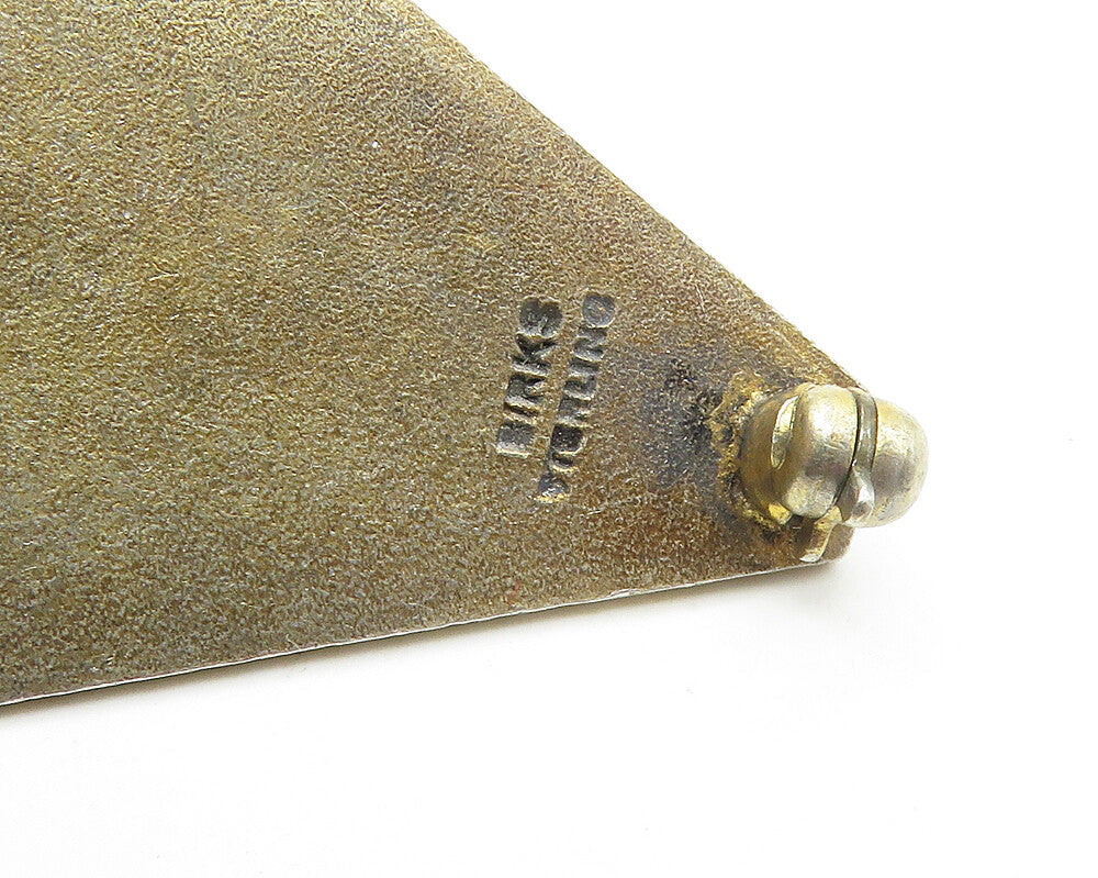 BIRKS 925 Sterling Silver  Vintage Enamel Coated Canada Brooch Pin  BP6754