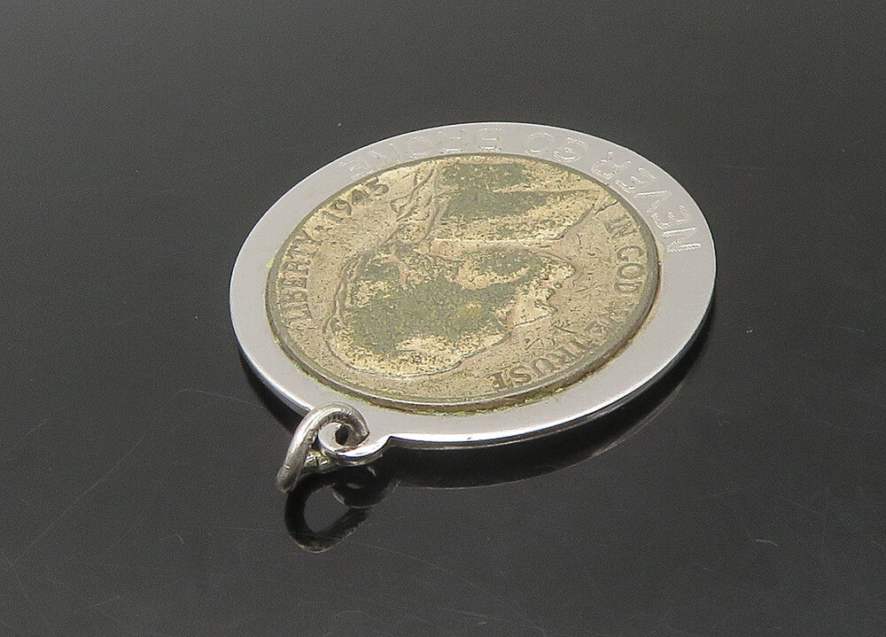 925 Sterling Silver  Vintage United States Nickel Coin Pendant  PT18176