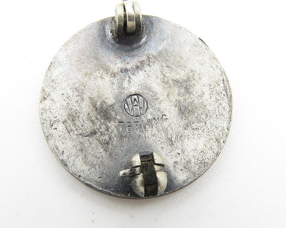 925 Sterling Silver  Vintage Enamel Lawrence Hospital Badge Brooch Pin  BP4227