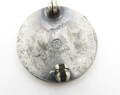 925 Sterling Silver  Vintage Enamel Lawrence Hospital Badge Brooch Pin  BP4227