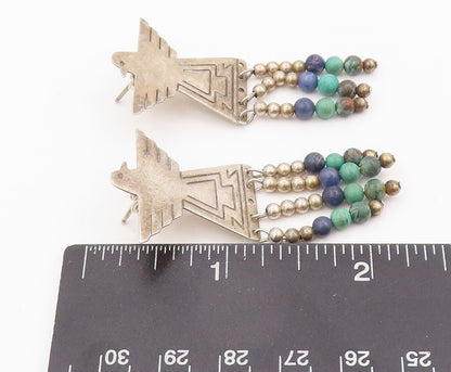 925 Sterling Silver Vintage Earrings CAROLYN POLLACK Bird Dangling Gems  EG13338