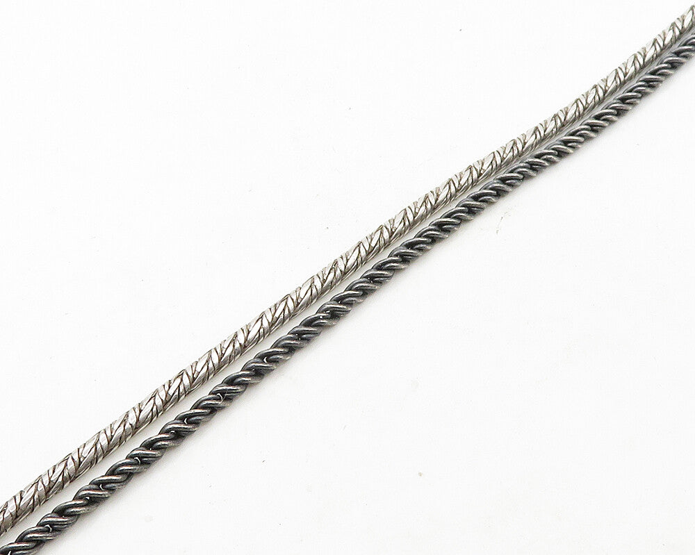 925 Silver & 14K GOLD  Vintage Modernist Two Tone Chain Necklace  NE3206