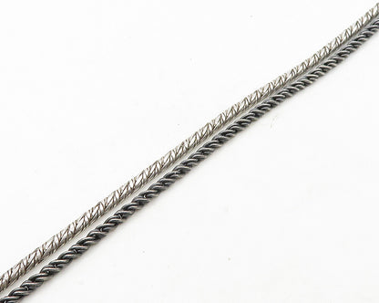 925 Silver & 14K GOLD  Vintage Modernist Two Tone Chain Necklace  NE3206