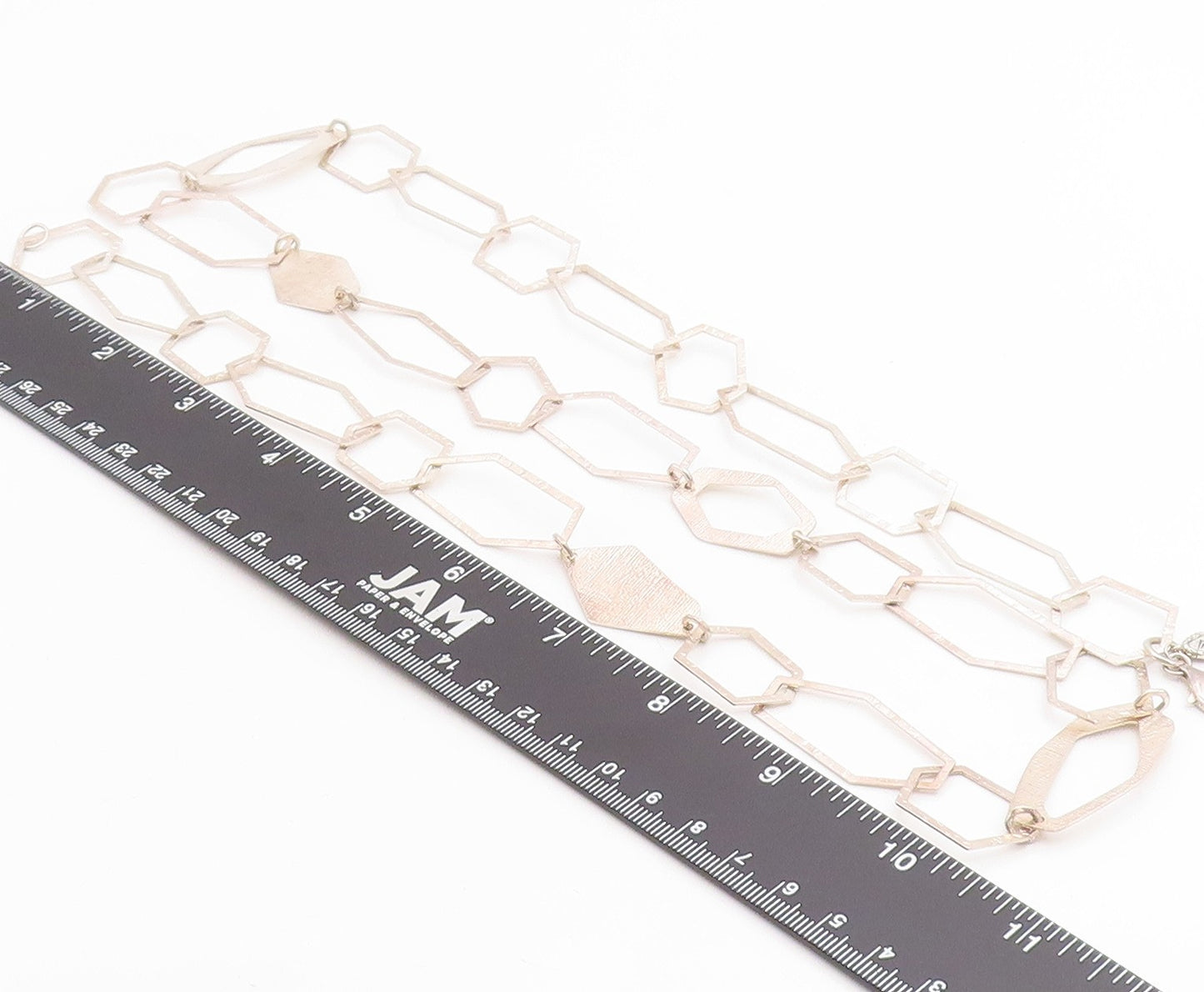 925 Sterling Silver Vintage Necklace SILPADA Modernist Geometric Link  NE4879