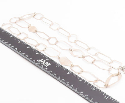 925 Sterling Silver Vintage Necklace SILPADA Modernist Geometric Link  NE4879