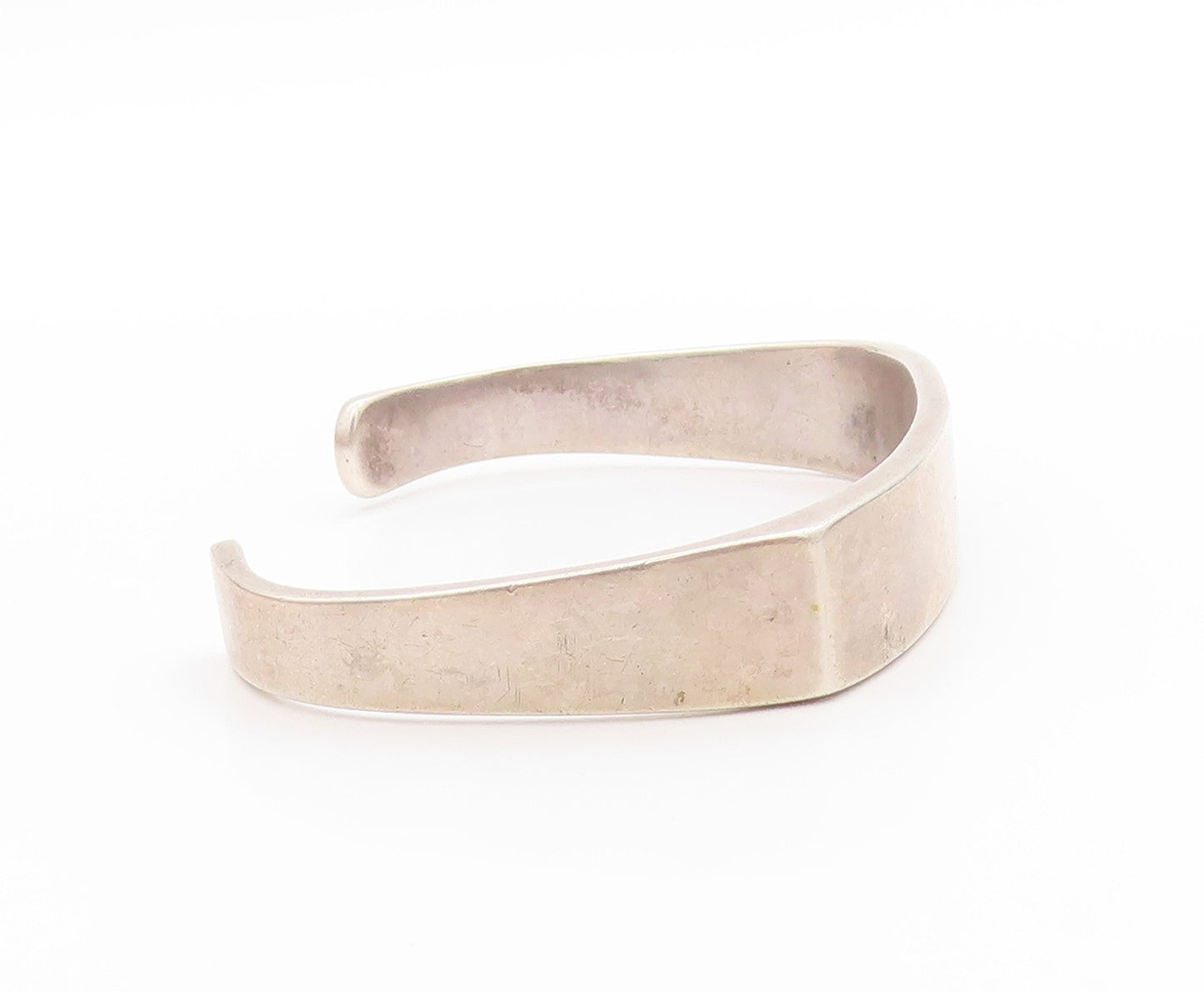 925 Sterling Silver Vintage Bracelet EUROPE Minimalist Polished Cuff  BT11365