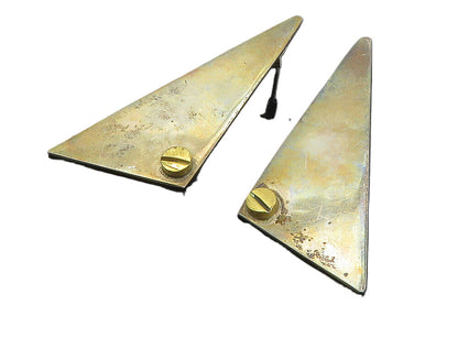 MEXICO 925 Sterling Silver  Vintage Dark Tone Triangle Drop Earrings  EG4246