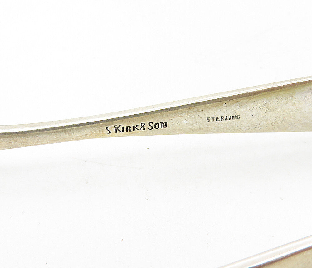 S KIRK & SON 925 Sterling Silver  Vintage Petite Three Prong Tongs  TR1472