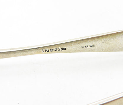 S KIRK & SON 925 Sterling Silver  Vintage Petite Three Prong Tongs  TR1472