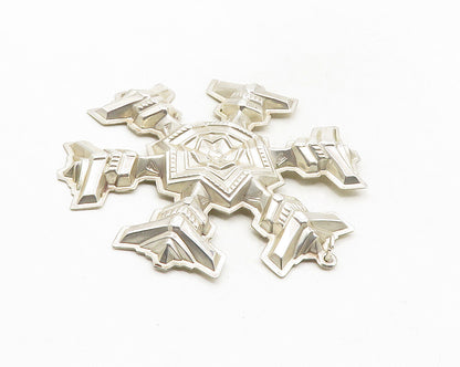 GORHAM 925 Sterling Silver  Vintage Hollow Christmas Snowflake Pendant  PT7785