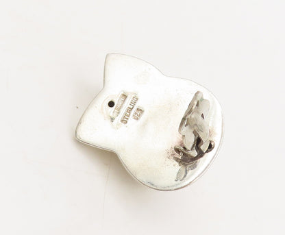 PARTICIA VON MUSULIN 925 Silver  Vintage Modernist Clip Back Earrings  EG12682