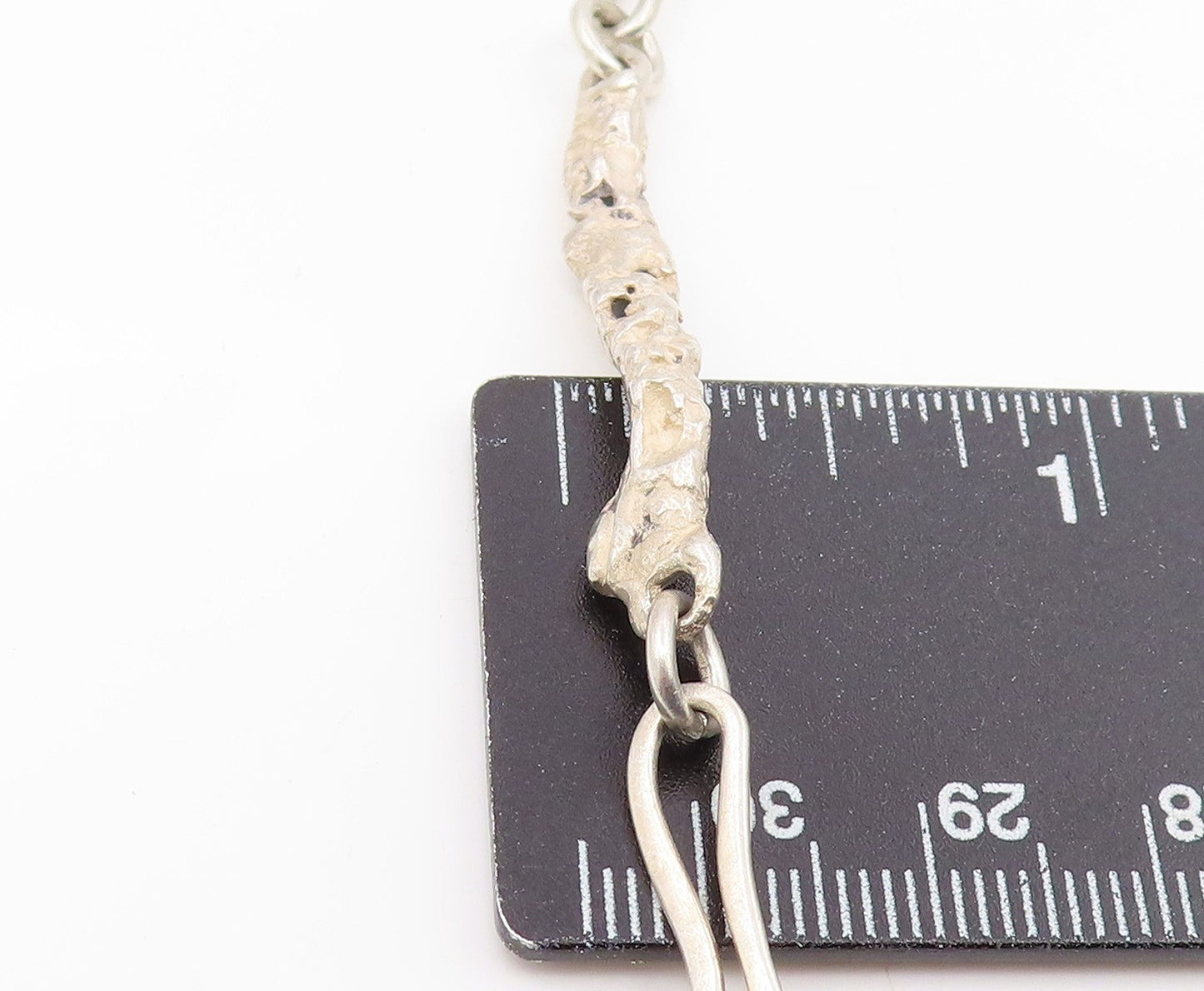 925 Sterling Silver Vintage Necklace BILL TENDLER Brutalist Link Chain  NE4847
