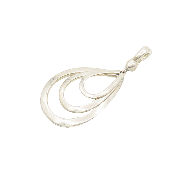 ESPO SIG 925 Sterling Silver  Vintage Graduated Tear Drop Pendant  PT14320