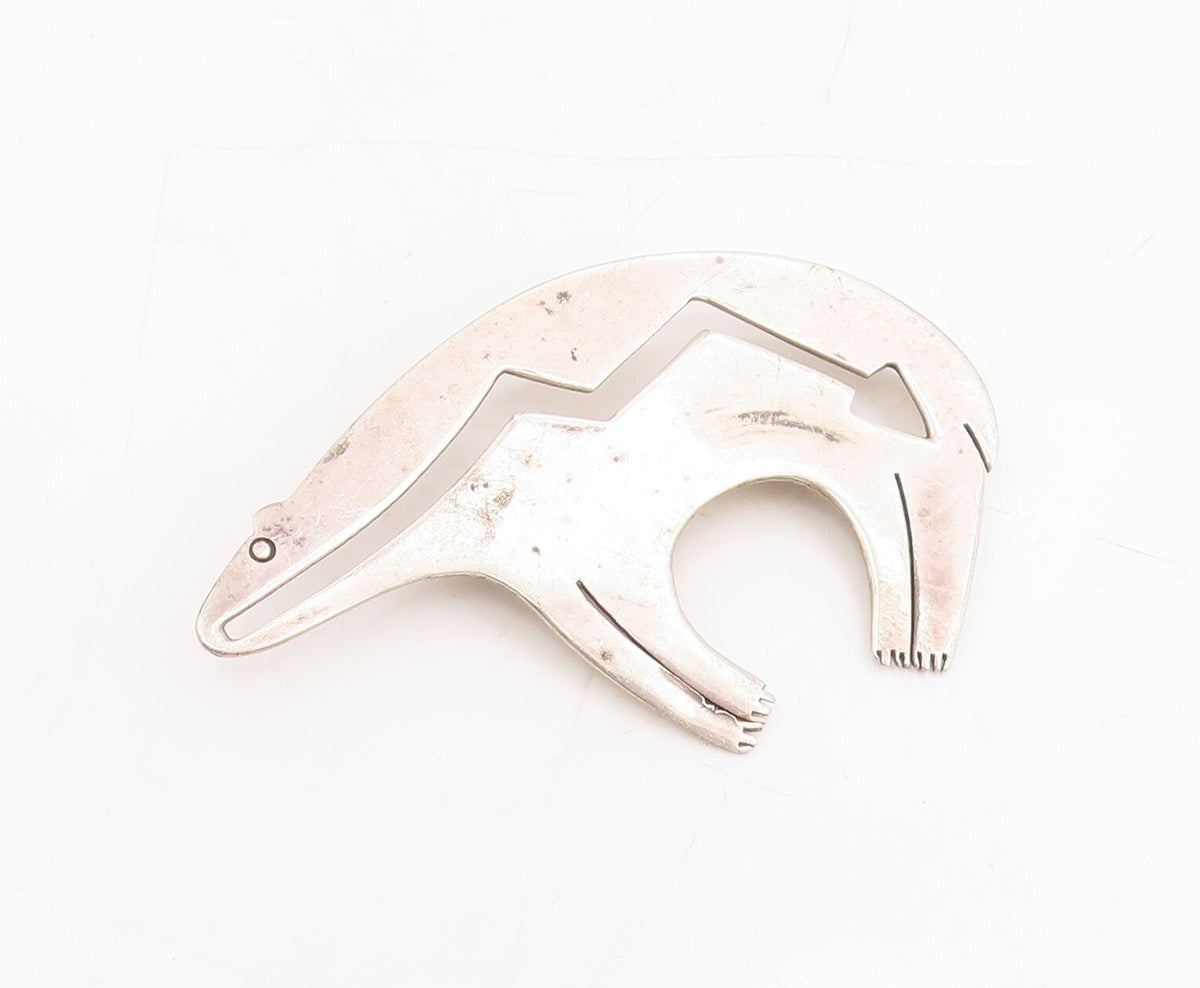 925 Sterling Silver Vintage Brooch Pin SOUTHWESTERN Cutout Animal BP11464