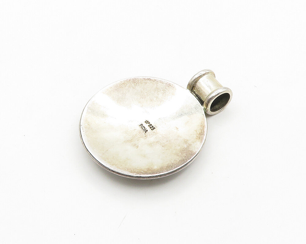 DOUG PAULUS 925 Silver  Vintage Flower Swirl Twist Pattern Pendant  PT15461