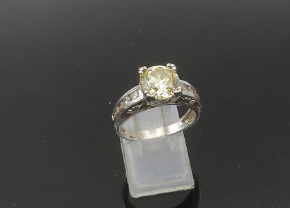 925 Sterling Silver  Vintage Shiny Cubic Zirconia Band Ring Sz 7.5  RG21790