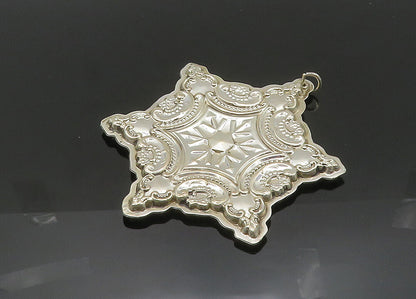 WALLACE 925 Sterling Silver Vintage Shiny Large Christmas Star Pendant PT16632