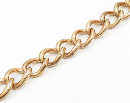 925 Sterling Silver  Vintage Shiny Rose Gold Plated Chain Necklace  NE3093