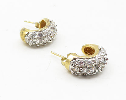 ROSS SIMON 925 Sterling Silver  Topaz Shiny Gold Plated Drop Earrings  EG6322