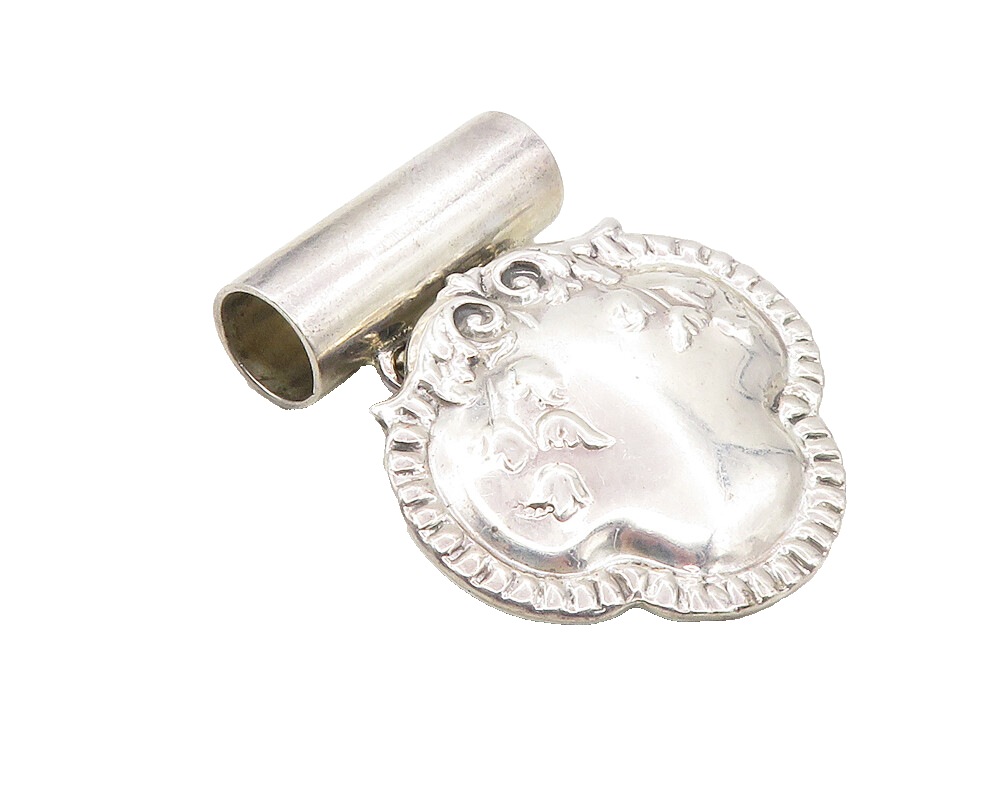 TALLERES LAGUNAS 925 Sterling Silver  Vintage Floral Vine Slide Pendant PT7937