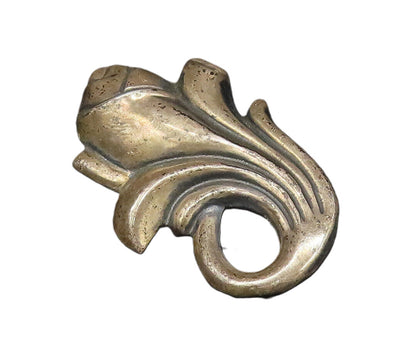 925 Sterling Silver  Vintage Hollow Rose Flower Motif Brooch Pin  BP9900