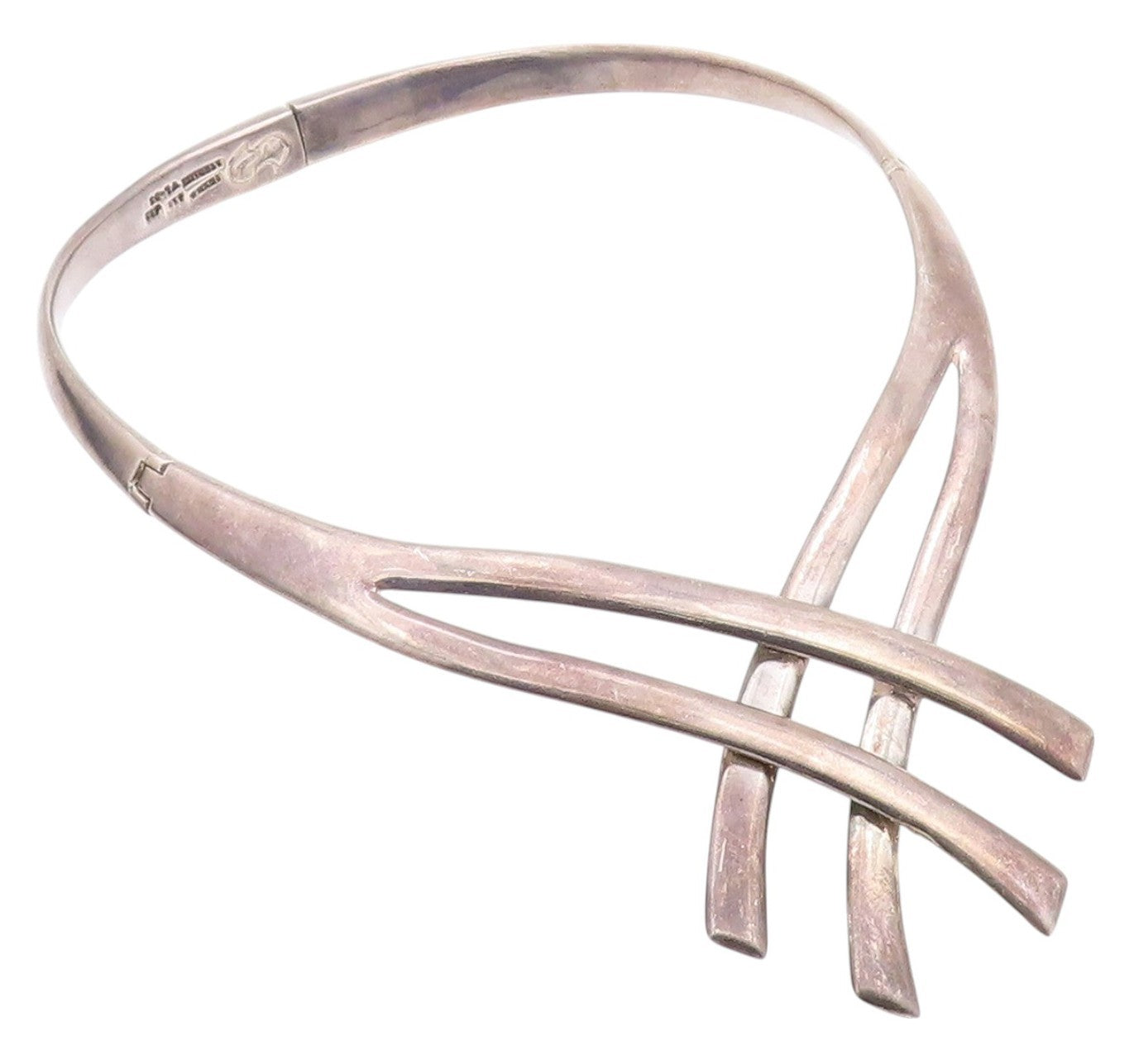 925 Sterling Silver Vintage Necklace MIGUEL PINEDA Heavy Collar Design NE4490