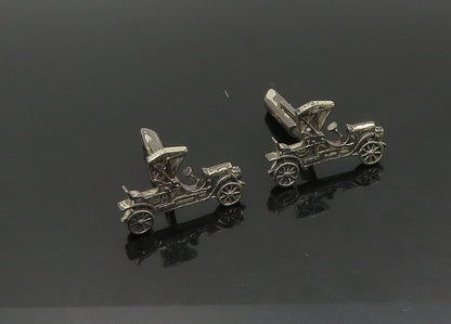 925 Sterling Silver  Vintage Antique Old Fashioned Car Cufflinks  TR3023