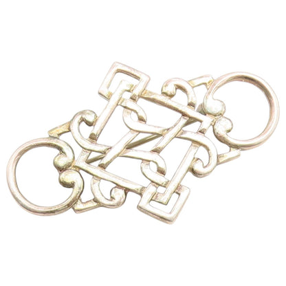 925 Sterling Silver Vintage Brooch Pin Classic Celtic Eternity Knotwork  BP12660