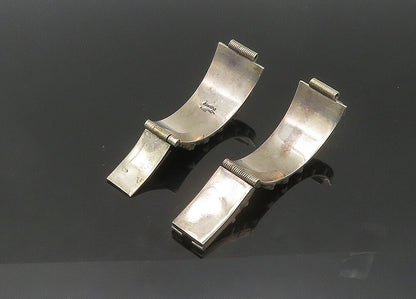 NAVAJO 925 Sterling Silver Vintage Black Onyx Watch Clips Straps TR2988